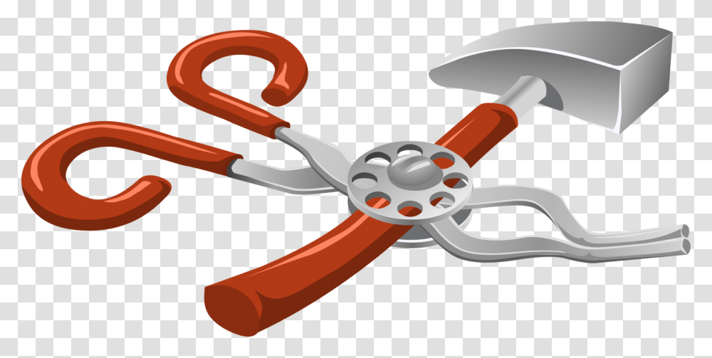Set Tool Hammer Drawing Construction, Scissors, Blade, Weapon, Weaponry Transparent Png
