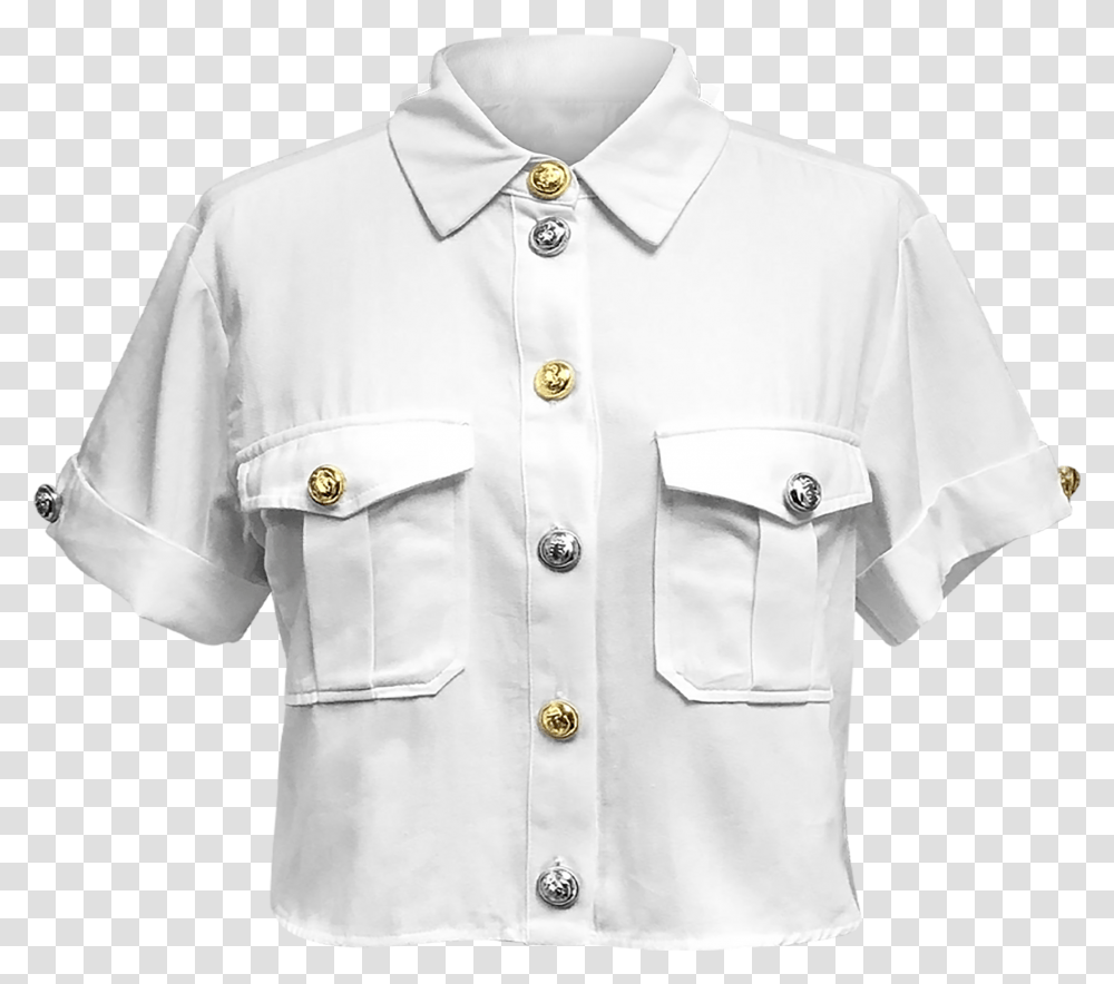 Seta Apparel Coronel Crop Shirt Active Shirt, Sailor Suit, Person, Human Transparent Png