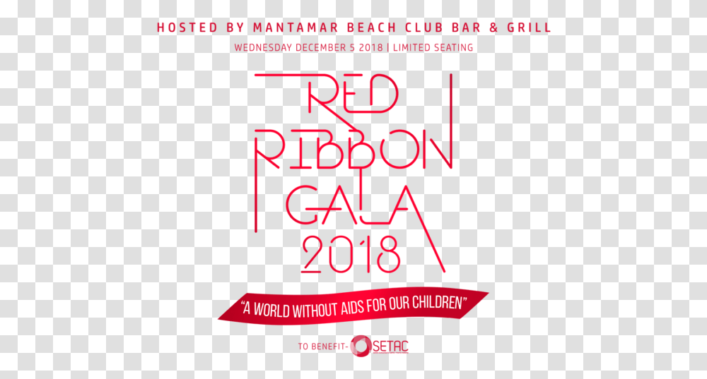 Setac Red Ribbon Gala 2018 Graphic Design, Poster, Advertisement, Flyer, Paper Transparent Png