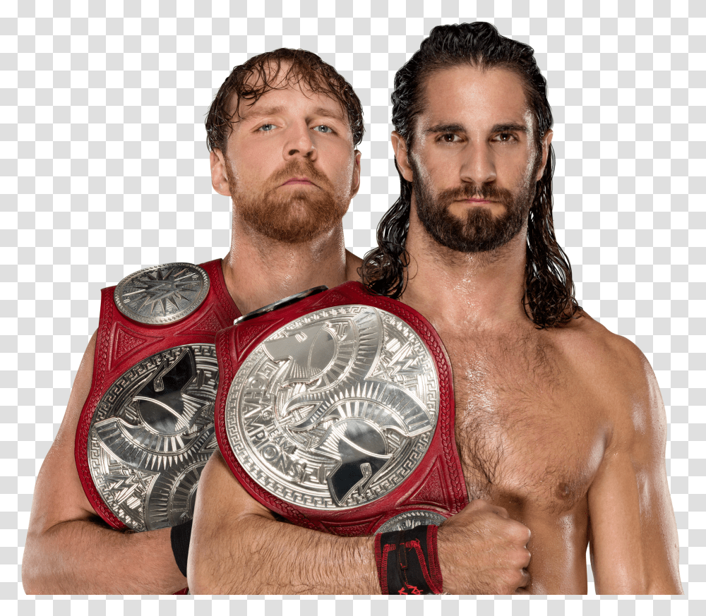 Seth Rollins And Dean Ambrose Tag Team Champions Transparent Png