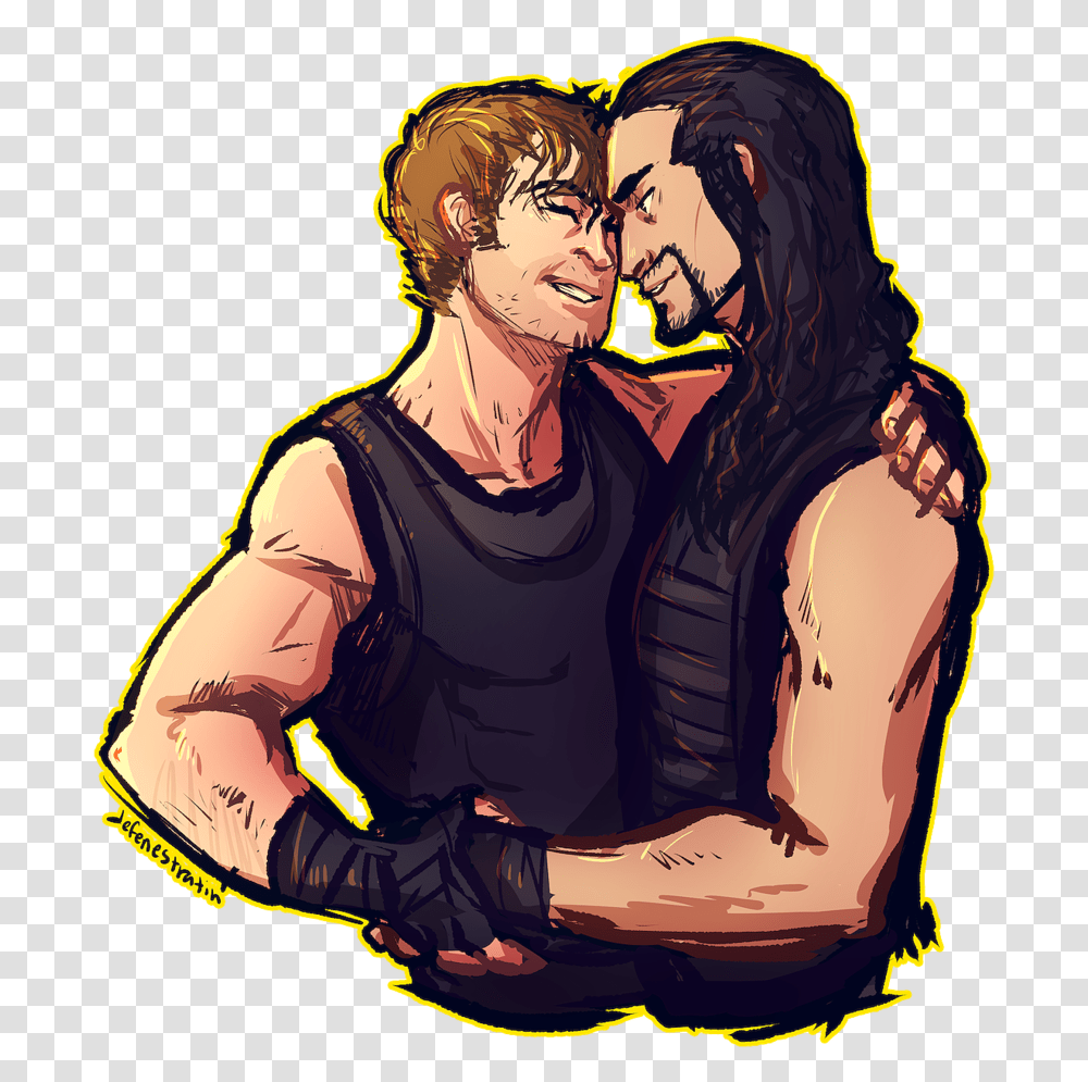 Seth Rollins And Dean Ambrose Yaoi, Person, Modern Art Transparent Png