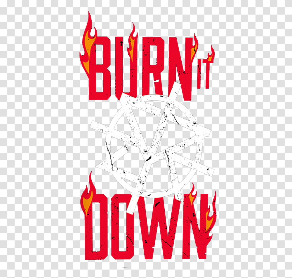 Seth Rollins Burn It Down Tee Logo, Hook, Emblem Transparent Png