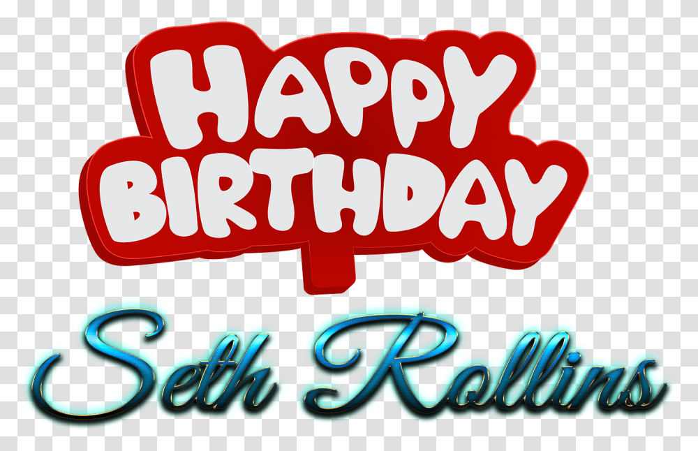 Seth Rollins Happy Birthday Name Logo Logo, Text, Label, Light, Alphabet Transparent Png