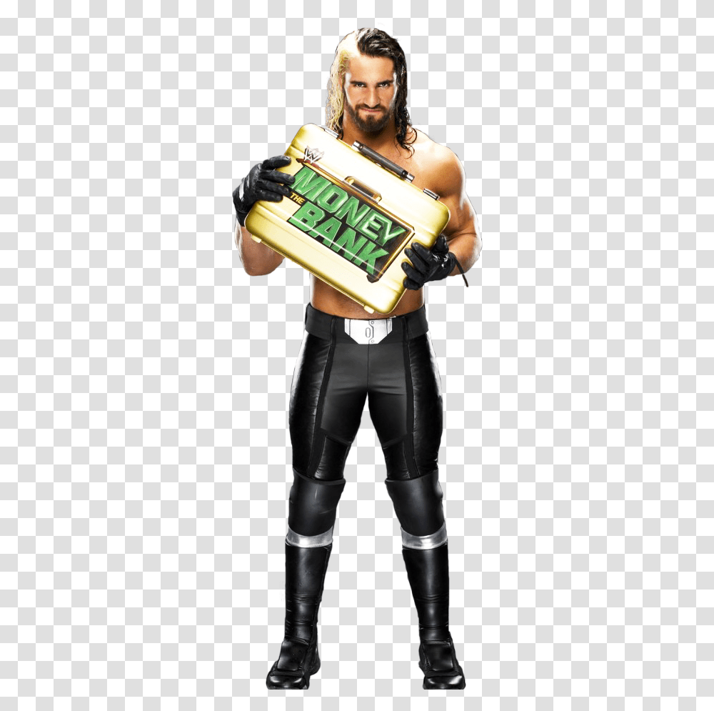 Seth Rollins Pic Seth Rollins Holding Money In The Bank, Person, People, Team Sport Transparent Png