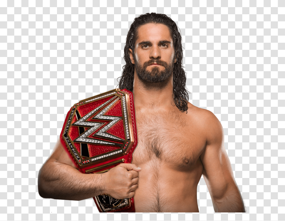 Seth Rollins With Title, Person, Human, Skin, Torso Transparent Png