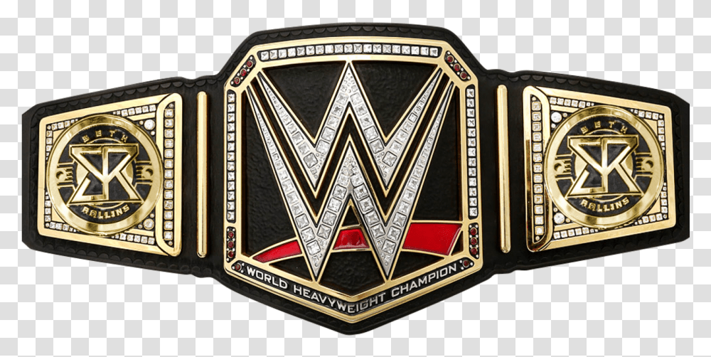 Seth Rollins Wwe World Championship Sideplates By Nibble Wwe Championship Belt, Buckle, Wristwatch, Clock Tower, Architecture Transparent Png