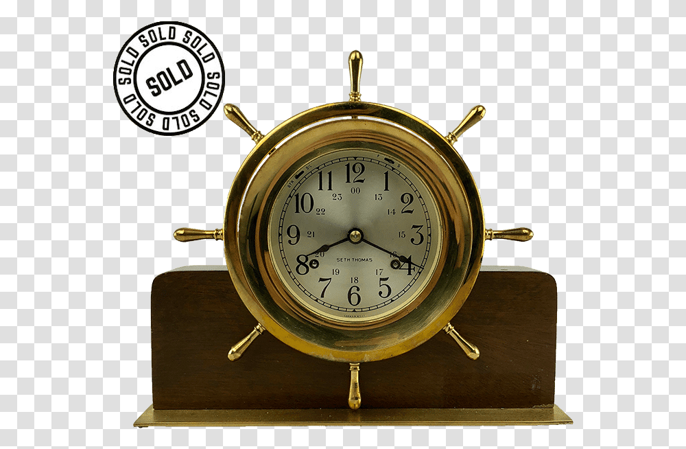 Seth Thomas Helmsman Ships Bell Clock With Mahogany Alarm Clock, Wristwatch, Clock Tower, Architecture, Building Transparent Png