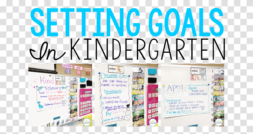 Setting Goals In Kindergarten Online Advertising, White Board, Poster, Advertisement Transparent Png
