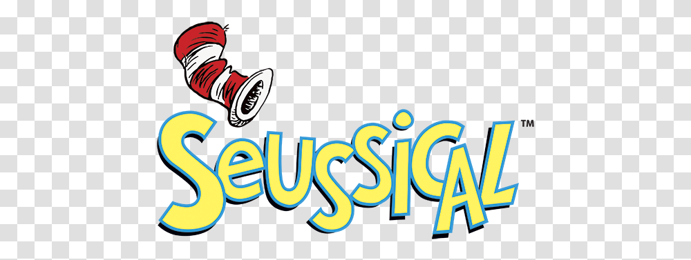 Seussical - Garfield Theatre Seussical Jr Logo Black And White, Symbol, Trademark, Word, Text Transparent Png