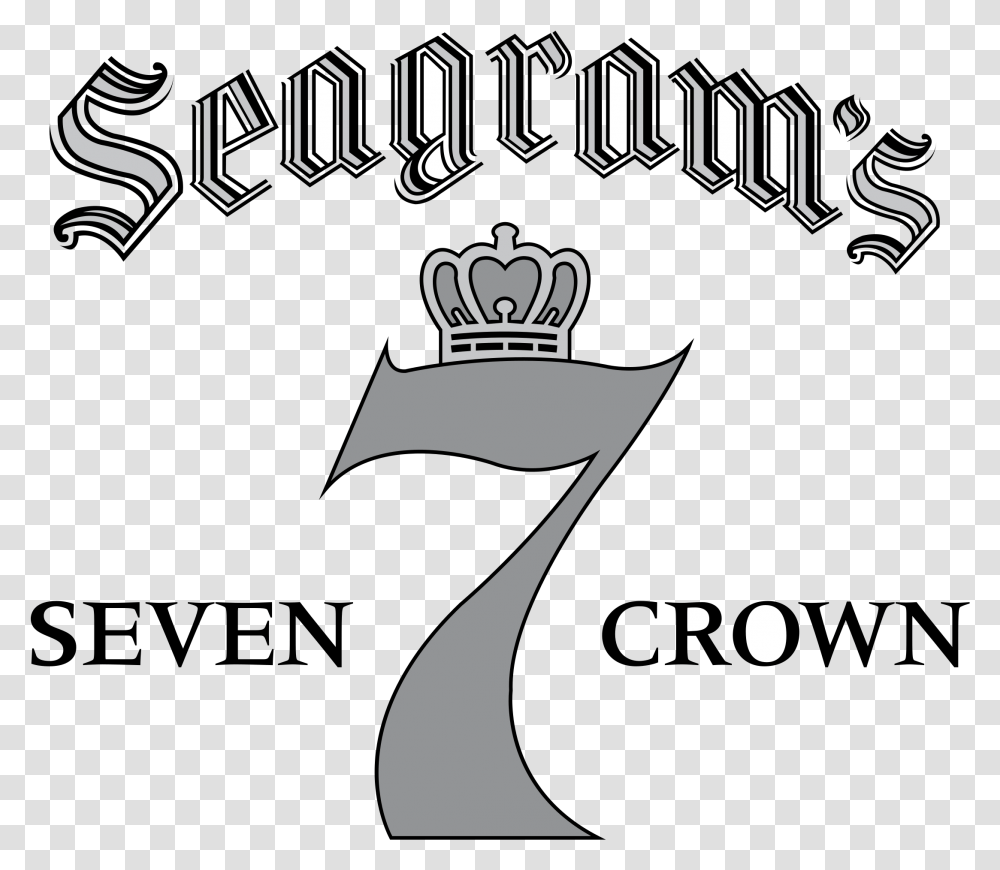 Seven Crown Logo Seagram Seven Crown Blended Whiskey, Alphabet, Text, Word, Number Transparent Png