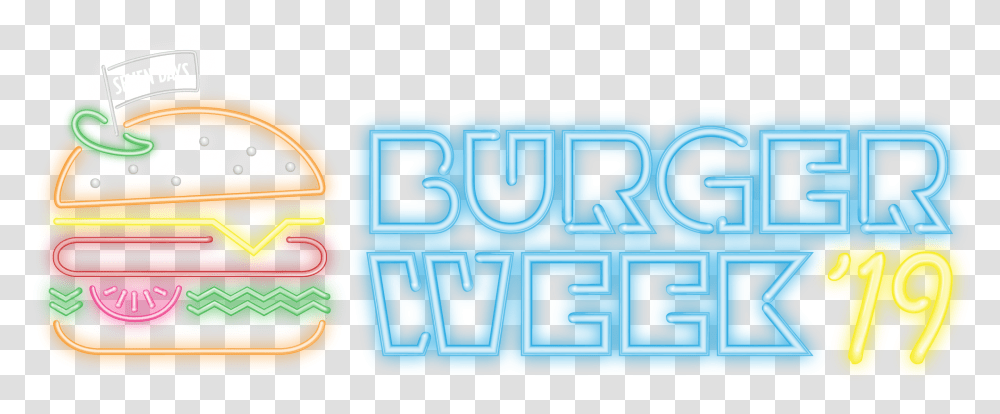 Seven Days Burger Week 2019 Burger Neon, Pac Man, Urban Transparent Png