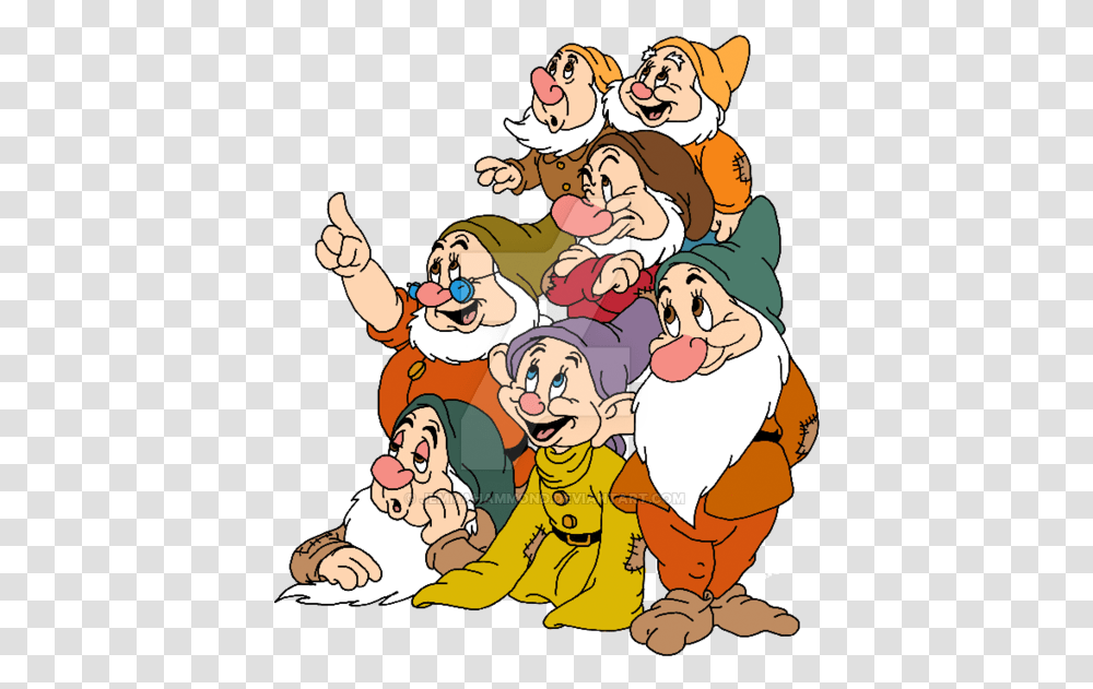 Seven Dwarfs By Jemmahammond Snow White Seven Dwarfs, Person, Comics, Book, Crowd Transparent Png