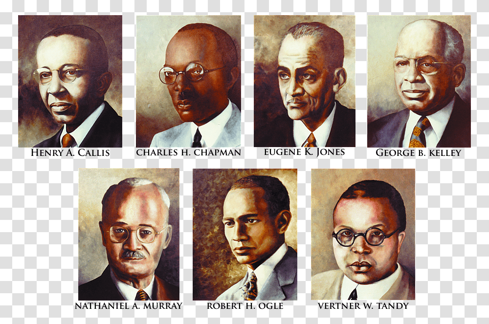 Seven Jewels Of Alpha Phi Alpha, Head, Tie, Collage, Poster Transparent Png