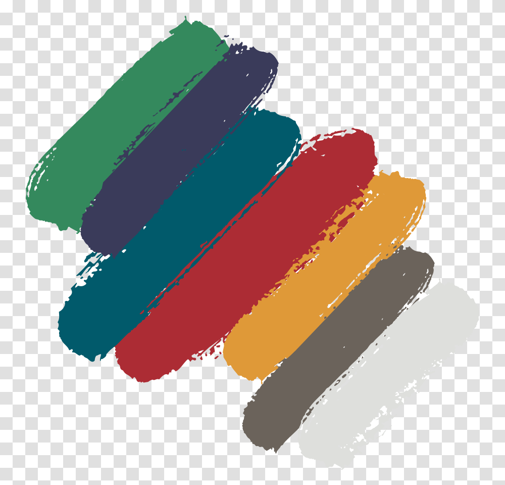 Seven Paint Swipes Representing The Colors Of The, Bottle, Medication Transparent Png