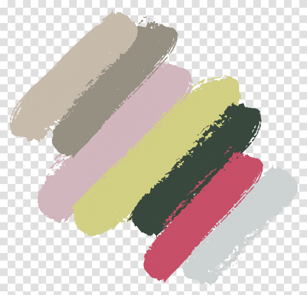Seven Paint Swipes Representing The Colors Of The Sherwin Williams Naturalist Palette, Weapon, Weaponry, Rubber Eraser, Paper Transparent Png