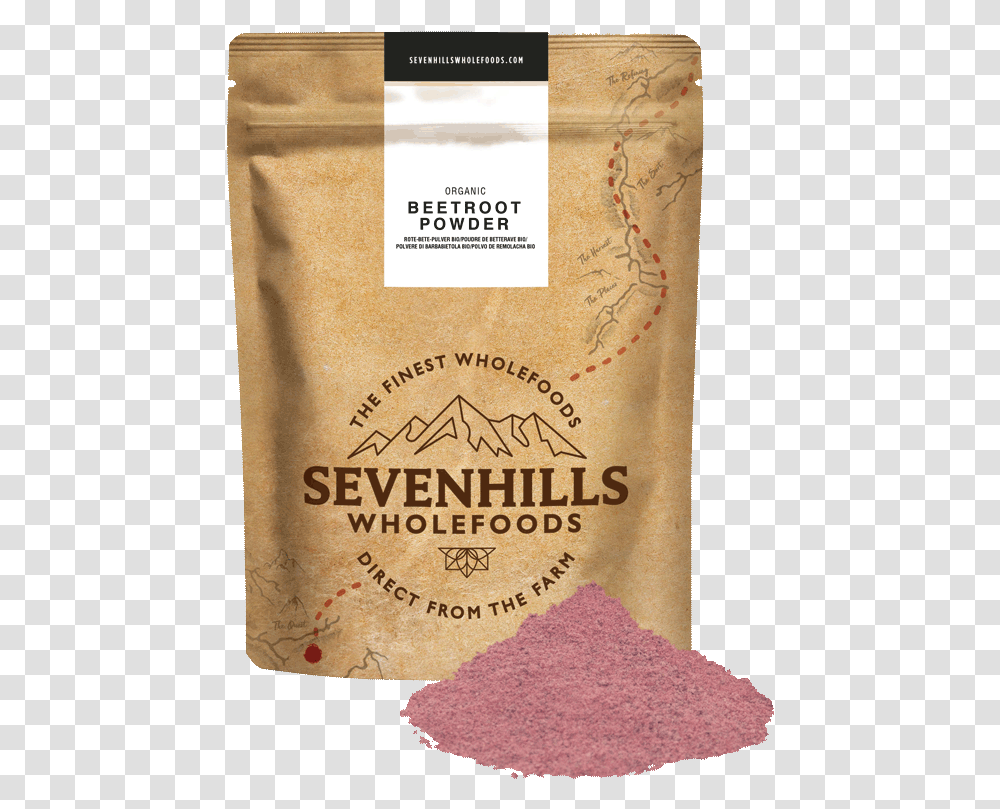 Sevenhills Wholefoods Organic Raw Beetroot Powder Hemp Protein Powder Whole Foods, Flour, Bag, Sack Transparent Png