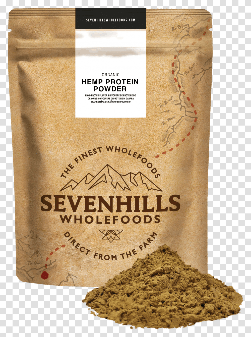 Sevenhills Wholefoods Organic Raw Hemp Protein Powder Hemp Protein Powder Whole Foods, Bag, Sack, Rug, Plant Transparent Png