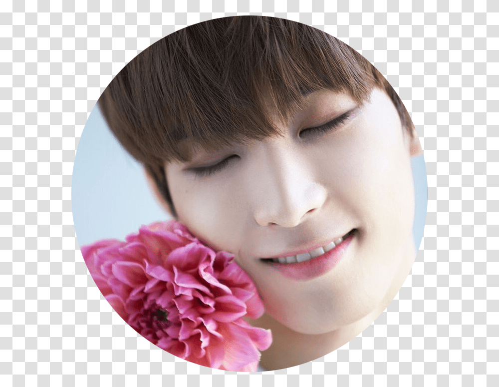 Seventeen Wonwoo With Flowers, Plant, Person, Finger Transparent Png