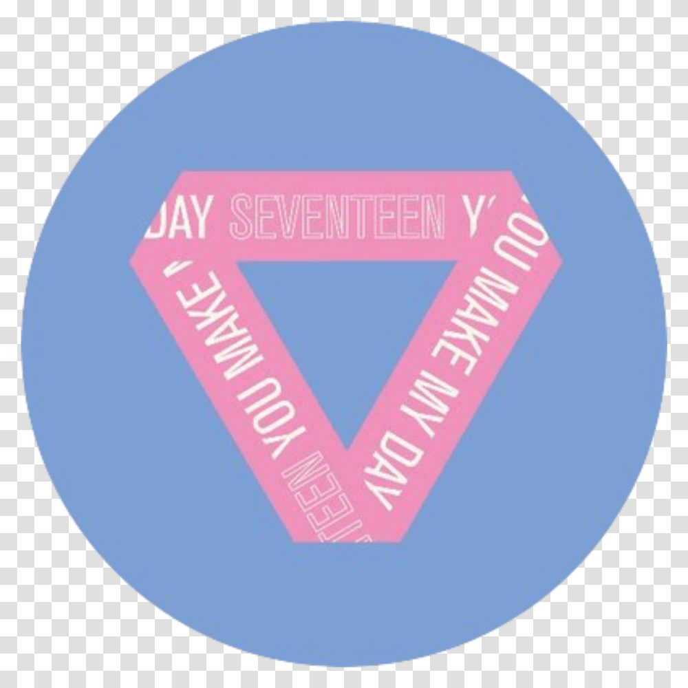 Seventeen You Make My Day Comeback Label, Triangle, Word, Alphabet Transparent Png