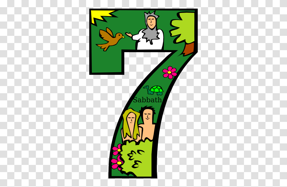 Seventh Day Of Creation, Number, Bird Transparent Png