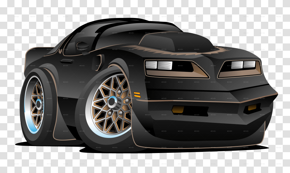 Seventies Classic Muscle Car Cartoon Vector Illustration Amwrixan Muscle, Vehicle, Transportation, Automobile, Sports Car Transparent Png