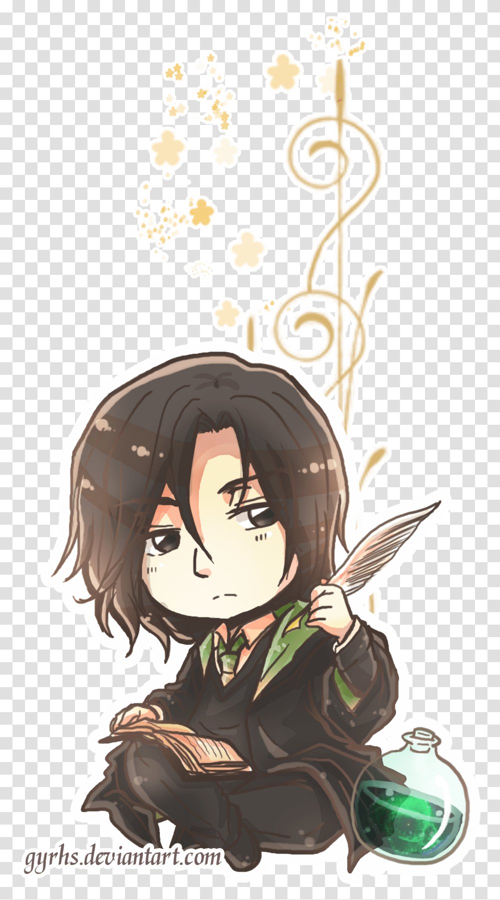 Severus Snape Fanart Chibi, Person, Human, Jewelry, Accessories Transparent Png
