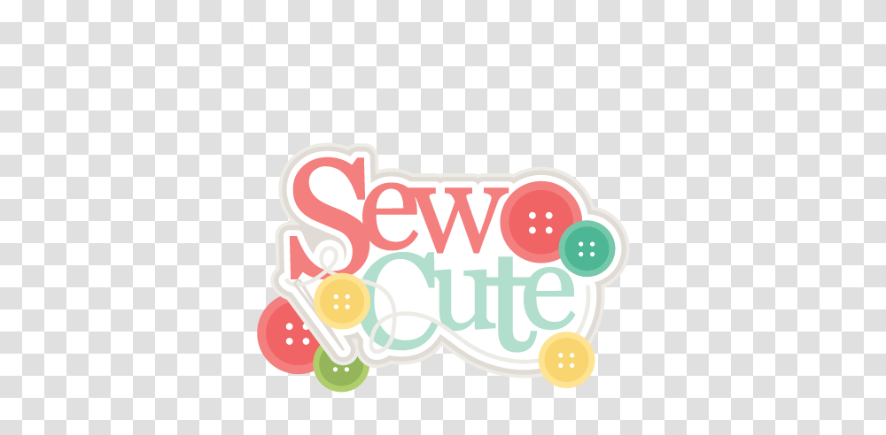 Sew Cute Title Scrapbook Cute Clipart, Logo, Label Transparent Png