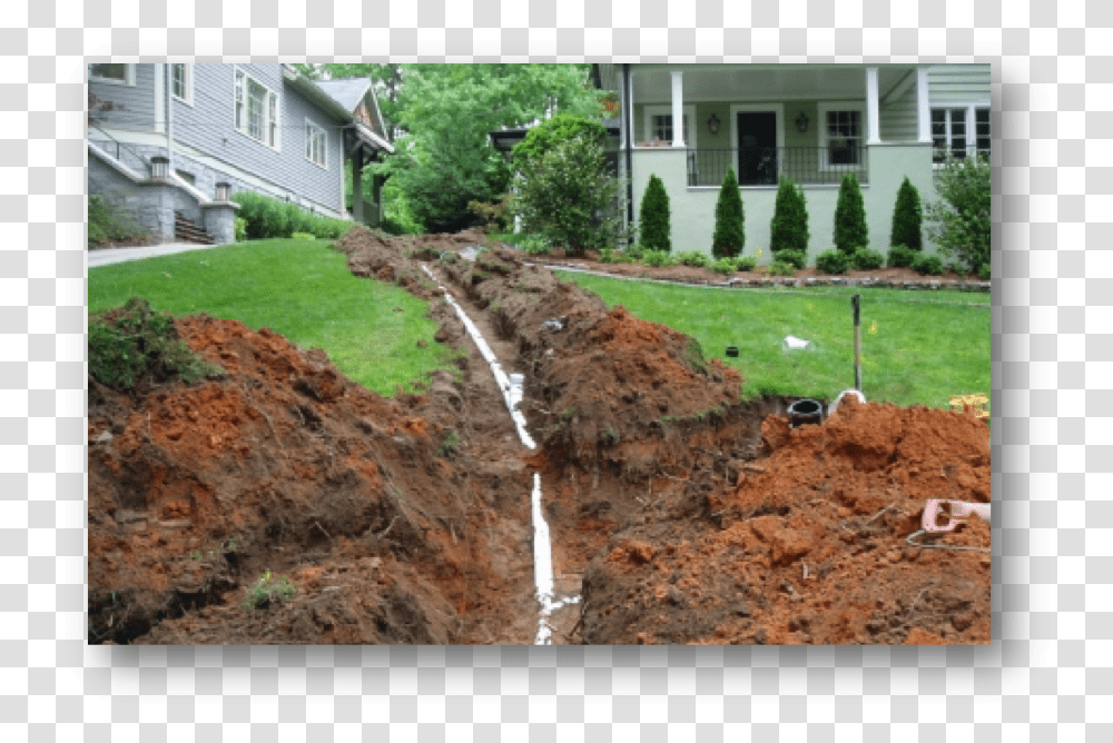 Sewer Line Repair Digging Up Sewer Mainline, Nature, Yard, Outdoors, Soil Transparent Png