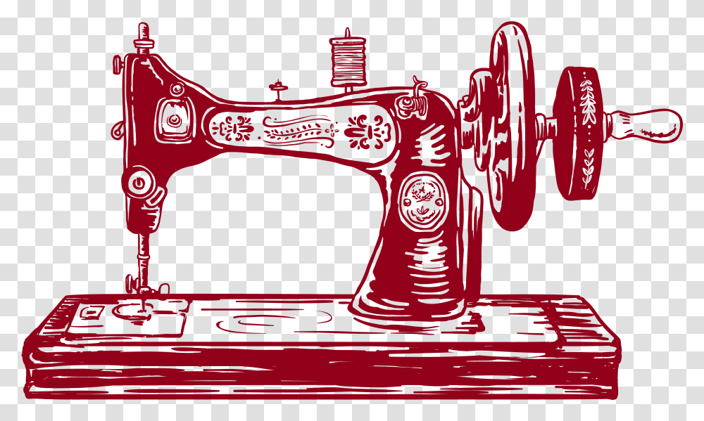 Sewing Machines Machine Embroidery Textile Sewing Machine Vintage, Electrical Device, Appliance Transparent Png