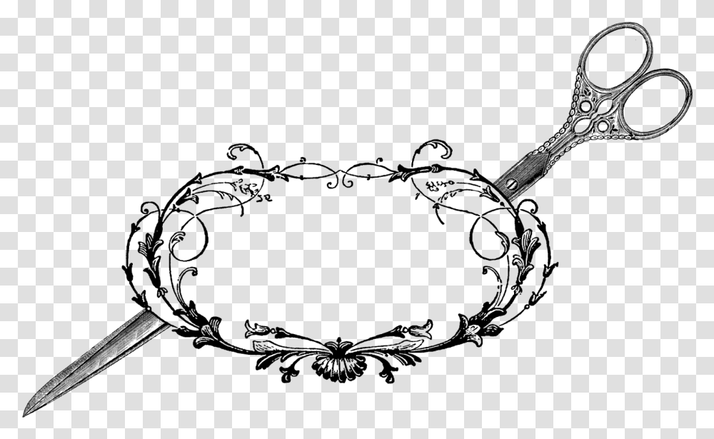 Sewing Scissors Decorative Frame Downloads Sewing Scissors Clipart Free, Outdoors, Nature, Astronomy, Outer Space Transparent Png