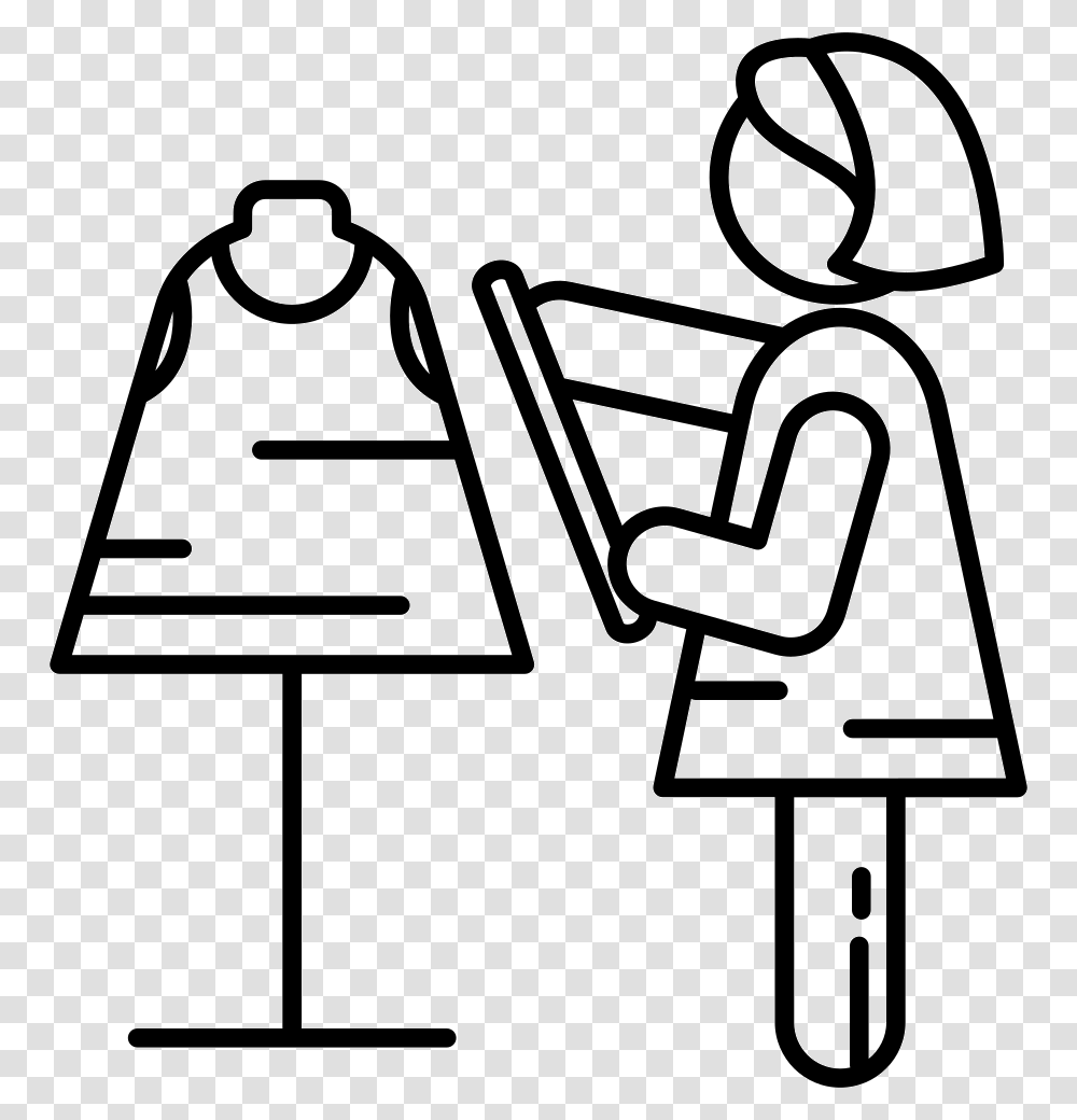 Sewing Woman Sewing Icon, Cowbell Transparent Png