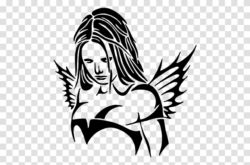 Sexy Angel Fairy Gothic, Gray, World Of Warcraft Transparent Png
