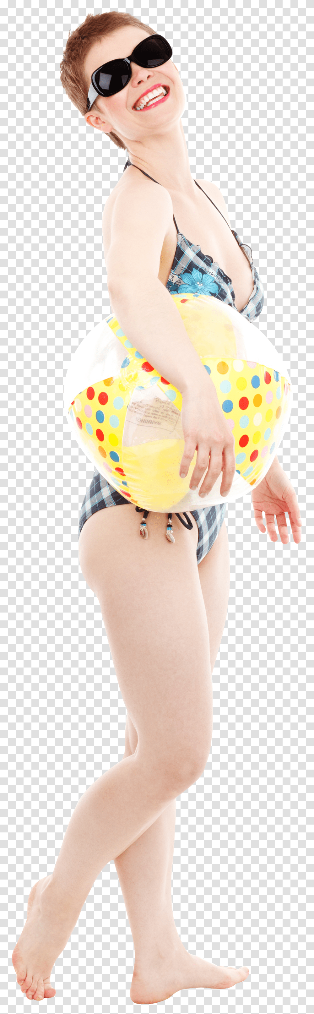 Sexy Beach Ball Cartoon Girl, Sunglasses, Person, Diaper Transparent Png