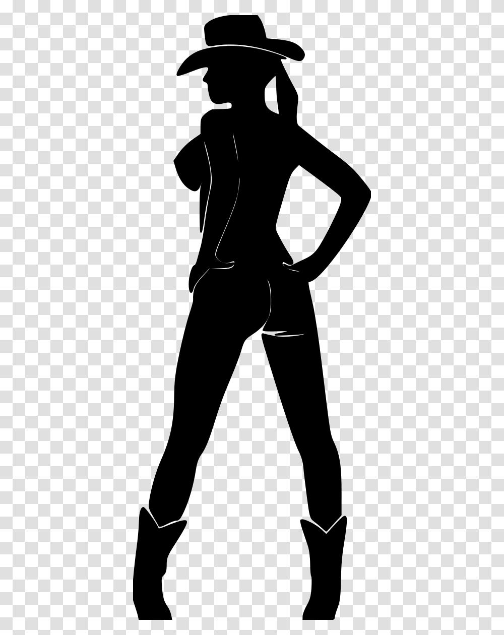 Sexy Cowgirl2 File Size Sexy Cowgirl Clipart Black Cowgirl Clipart Black And White, Gray, World Of Warcraft Transparent Png