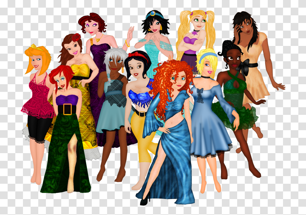Sexy Disney Princesses Cartoon, Person, Costume, Performer, Leisure Activities Transparent Png