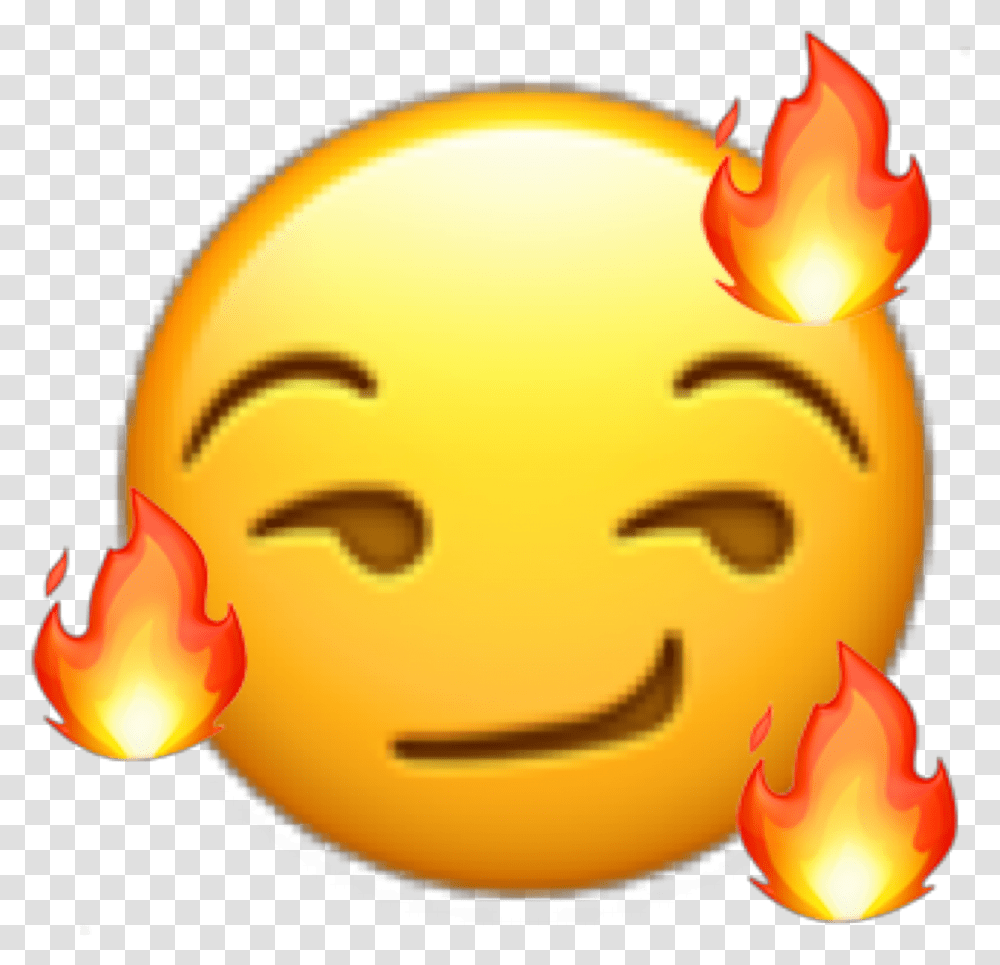 Sexy Emoji Iphone Happy, Fire, Diwali, Flame, Toy Transparent Png