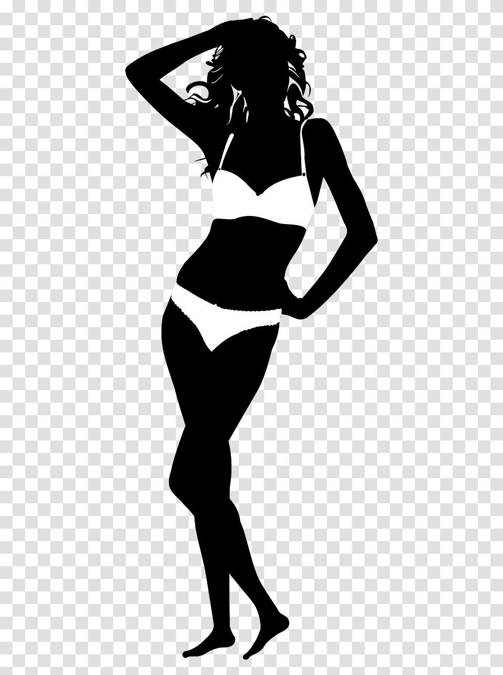 Sexy Girl Silhouette Bikini, Person, Stencil, Face, Photography Transparent Png