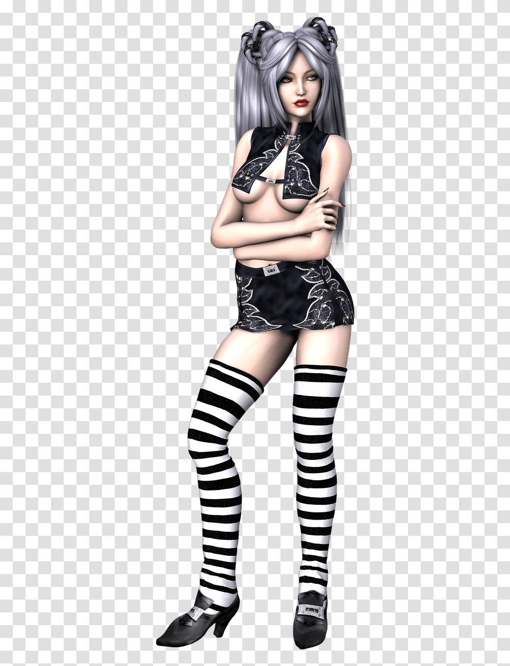 Sexy Gothic Hairstyle, Costume, Person, Female Transparent Png