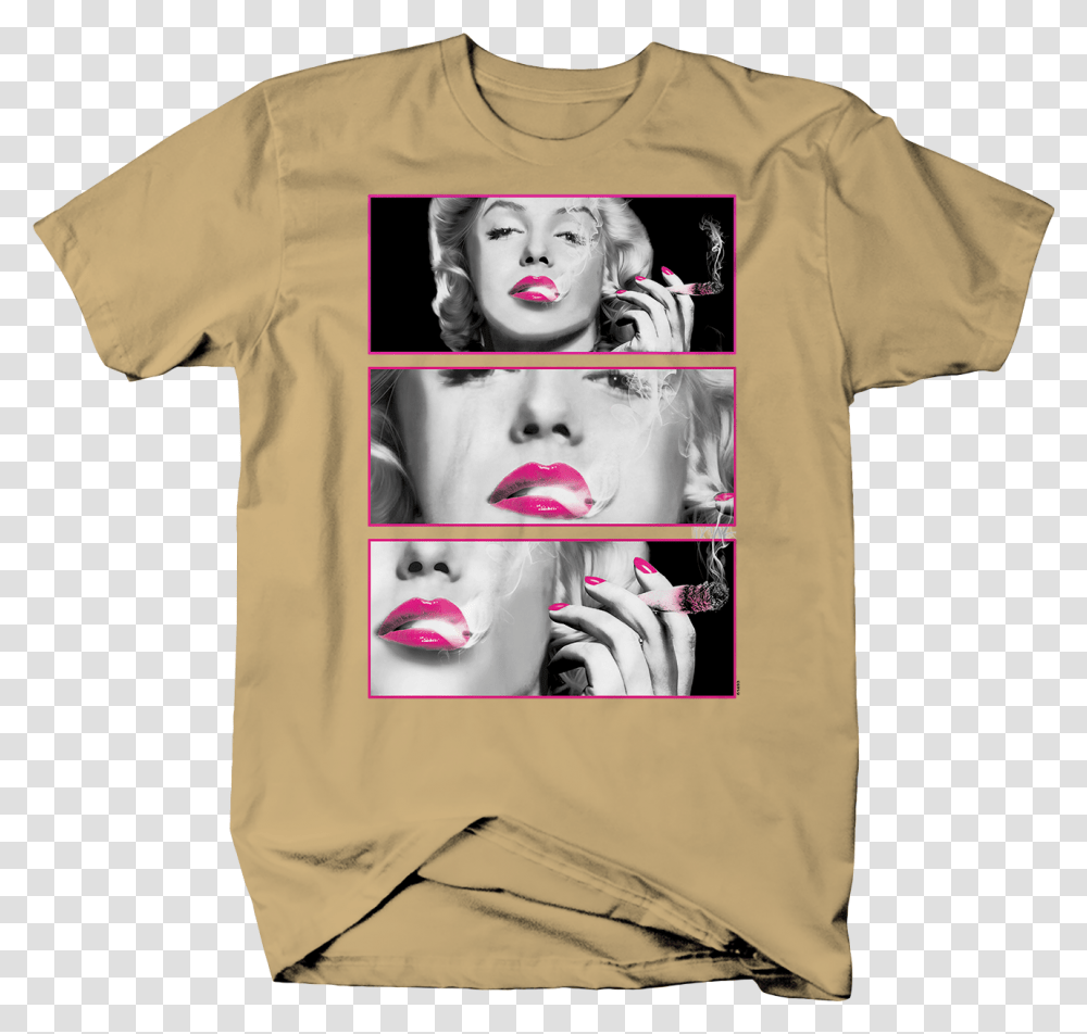 Sexy Hot Marilyn Monroe Pink Lips Smoking Marijuana T Shirt Dog Cavalier King Charles, Apparel, T-Shirt, Teeth Transparent Png