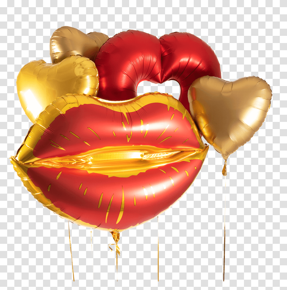 Sexy Lips Bunch Balloon, Fungus, Heart, Lamp, Food Transparent Png