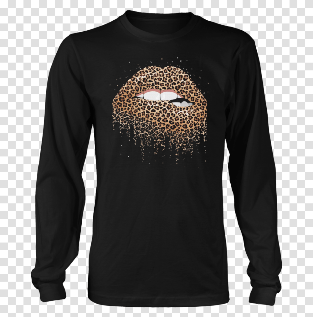 Sexy Lips With Leopard Skins Shirt Flank Em And Spank Em, Sleeve, Apparel, Long Sleeve Transparent Png