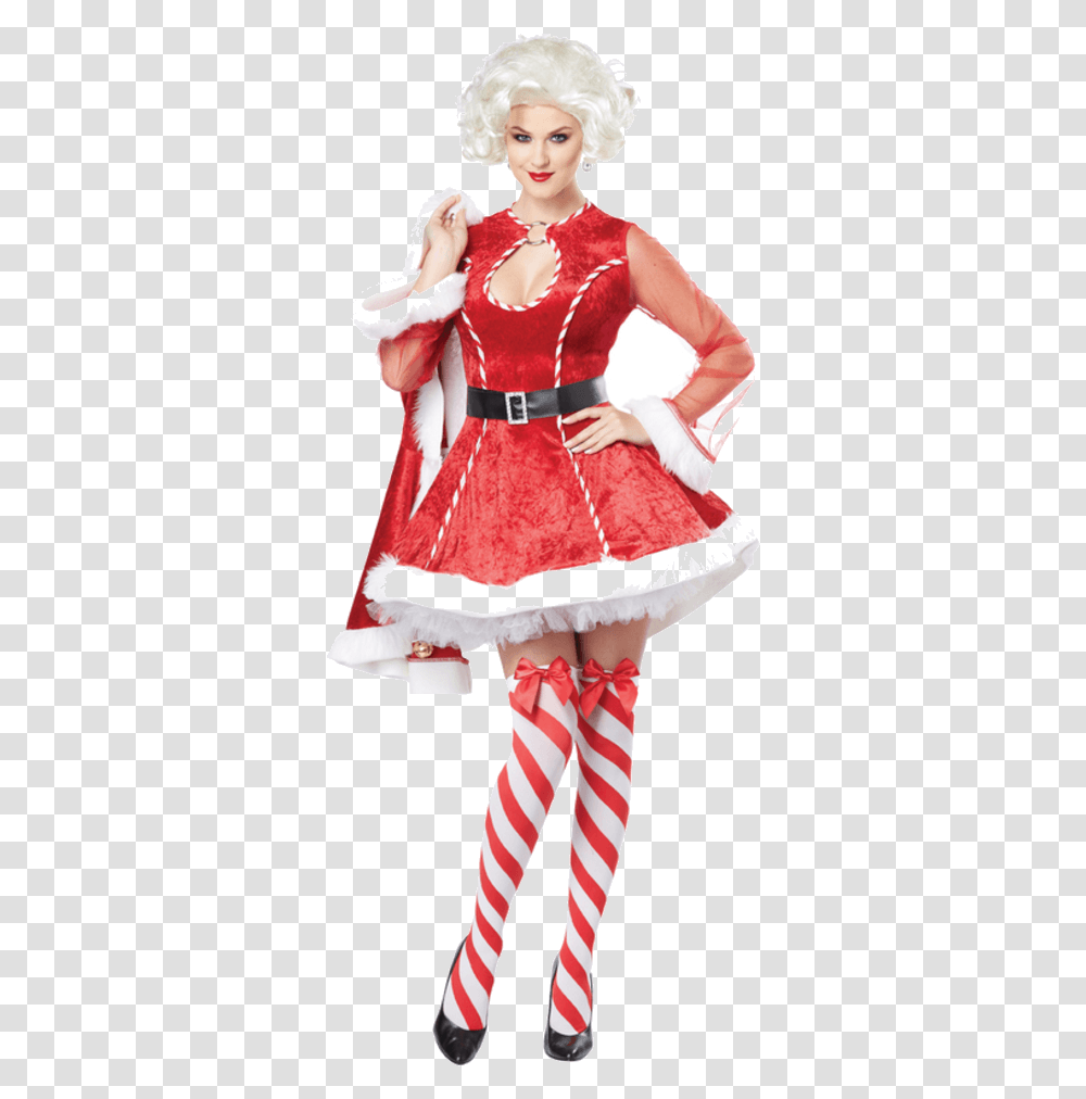 Sexy Mrs Claus Costume Download, Apparel, Dress, Person Transparent Png