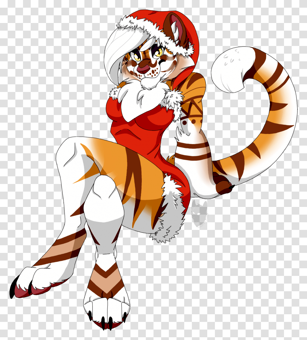 Sexy Santa Cartoon, Person, Cream, Dessert, Food Transparent Png