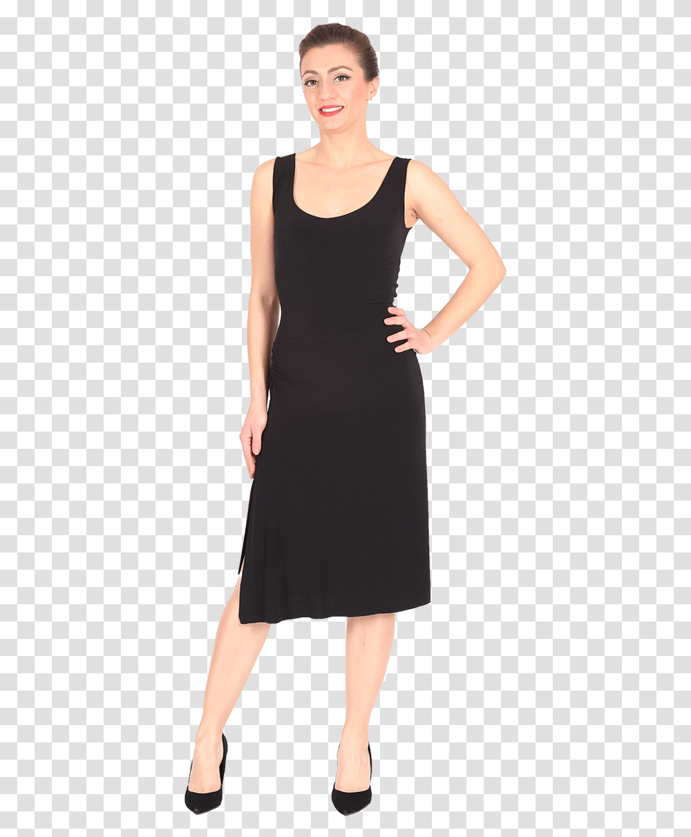 Sexy Tango Dress With Back Straps Little Black Dress, Apparel, Female, Person Transparent Png