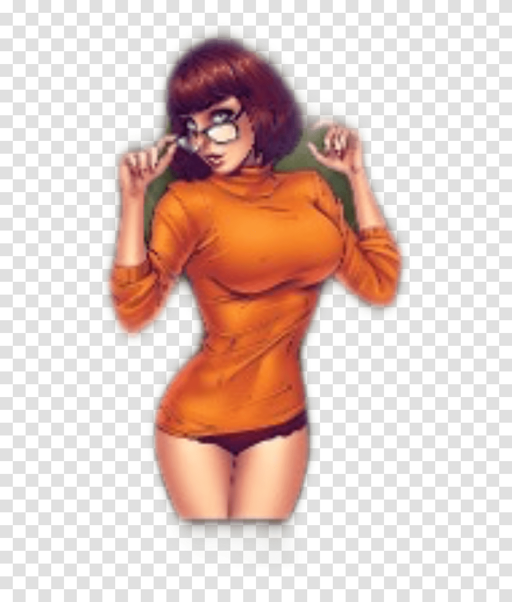 Sexy Velma Scoobydoo Freetoedit Comics, Torso, Arm, Person Transparent Png
