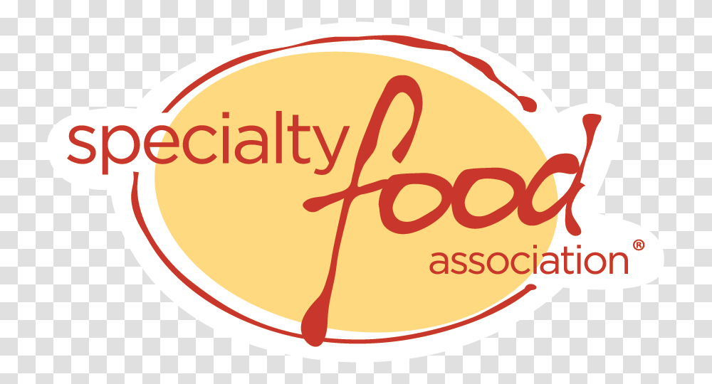 Sfa Logo Red Yellow Bgregisteredtrademark Specialty Food Association, Label, Plant Transparent Png