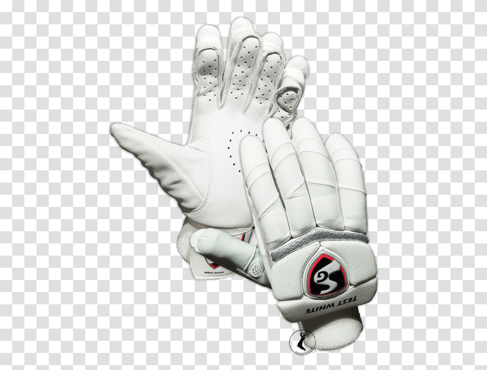 Sg Test White Cricket Batting Gloves Sg Test White Gloves, Apparel, Person, Human Transparent Png