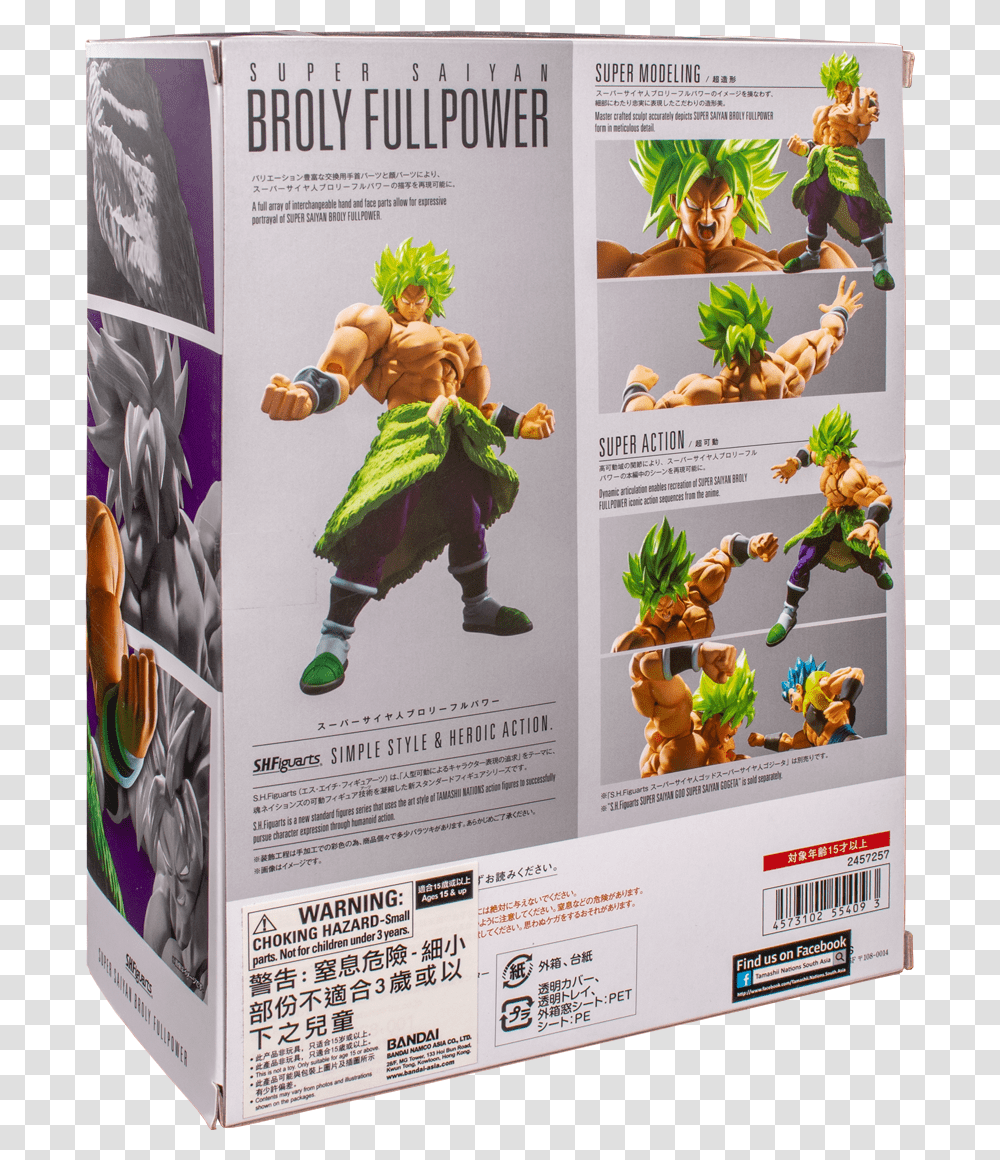 Sh Figuarts Broly Full Power Box, Person, Poster, Advertisement, Toy Transparent Png