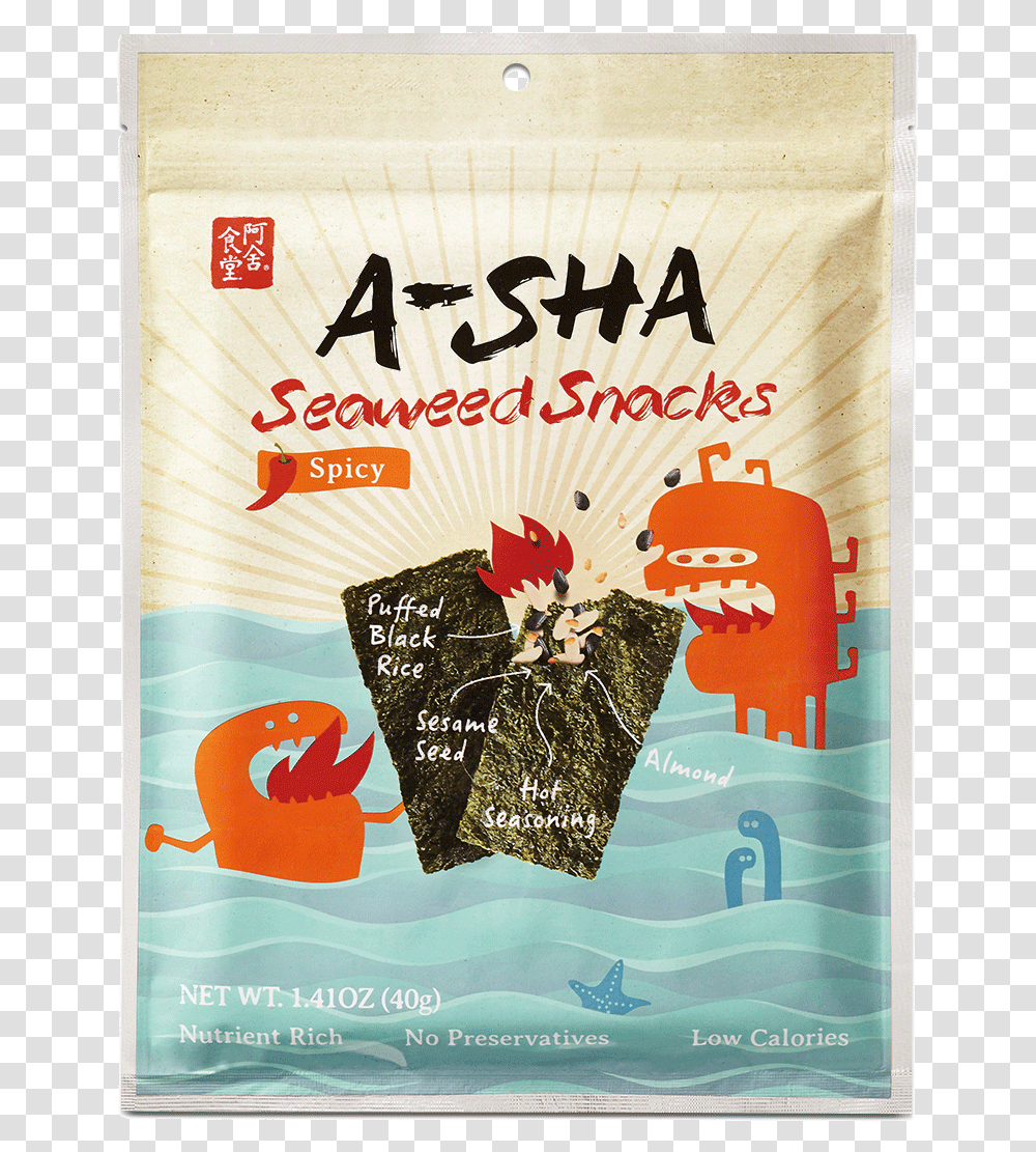 Sha Seaweed Snacks, Food, Poster, Advertisement, Sweets Transparent Png