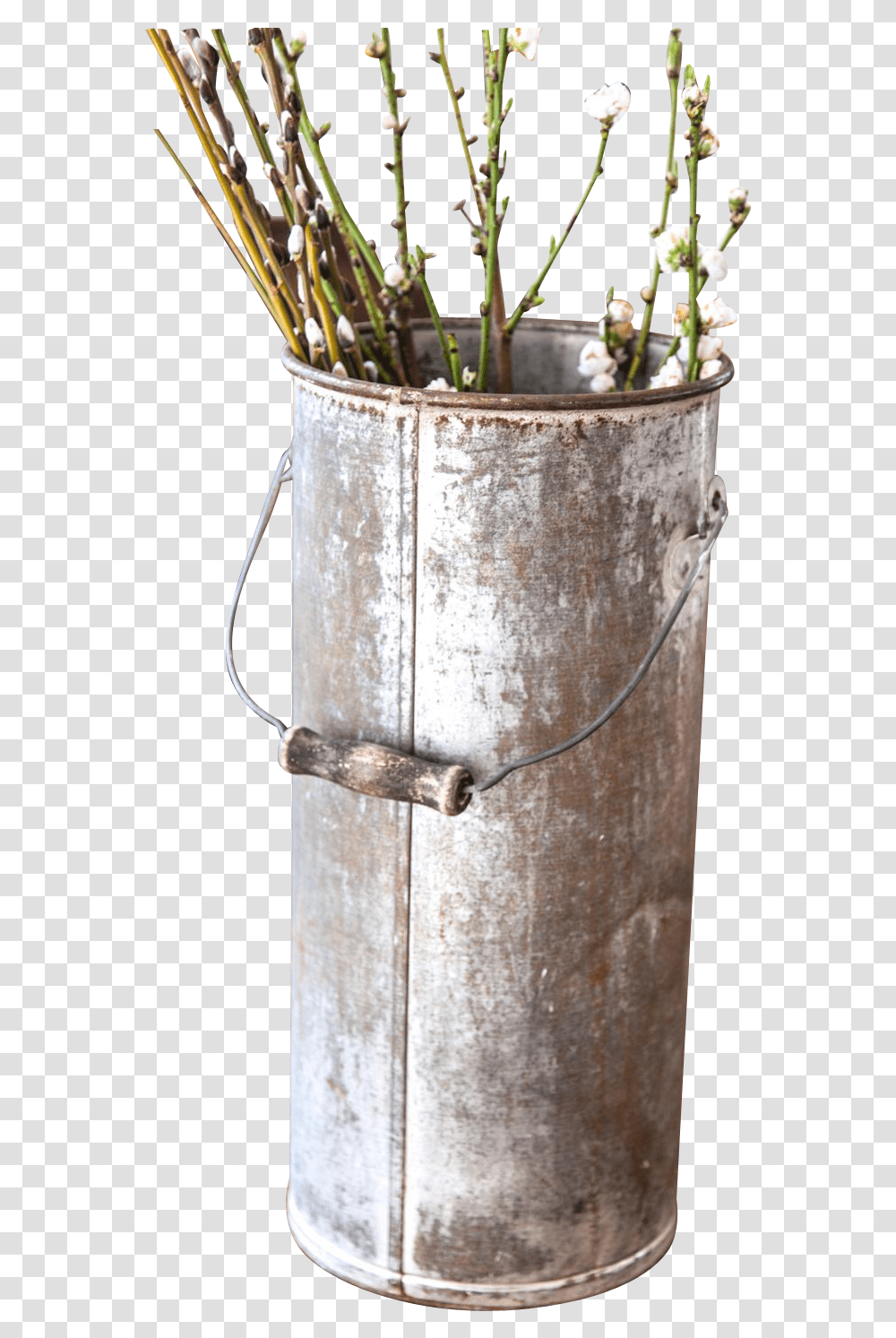 Shabby Chic Shabby Chic Vase, Bucket, Tin, Can, Plant Transparent Png